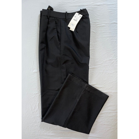 ZARA Lightweight Extreme Wide Leg Single Pleat Microfiber Pants, Trousers XL NWT - Picture 1 of 7